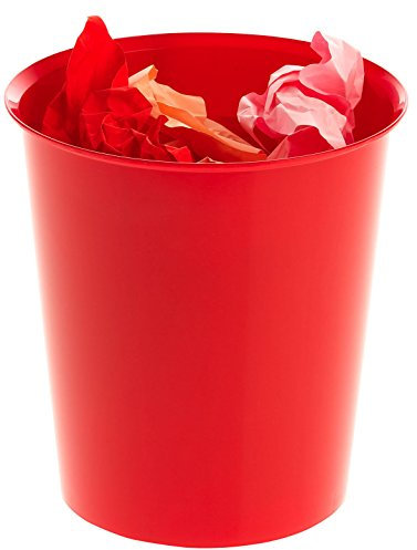 Archivo 2000 Corbeille à Papier résistant aux Chocs et aux Rayures Rouge 31 x 29 x 29 cm