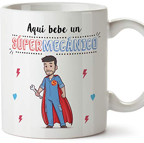 MUGFFINS Taza Mecánico (Superhéroes() - Regalos Originales y Divertidos de Mecánica