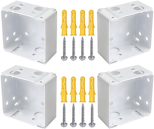APUXON Montagehalterung für 3,8 cm große Jalousien, Weiß, 4 Stück