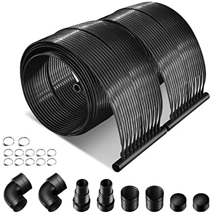 GOPLUS Réchauffeur Solaire pour Piscine en PE, 2 Panneaux de Chauffage Solaire de 600 X 75 CM, Respectueux de l’Environnement, Chauffe-Piscine Solaire pour Piscine Enterrée et Hors Sol de 25 800L