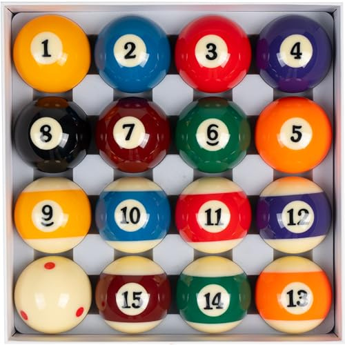 Collapsar Deluxe 2-1/4 Billiard Pool Balls Marble-Swirl Style Billiards Ball Complete 16 Ball Set (Several Style Available) (PRO Premium)