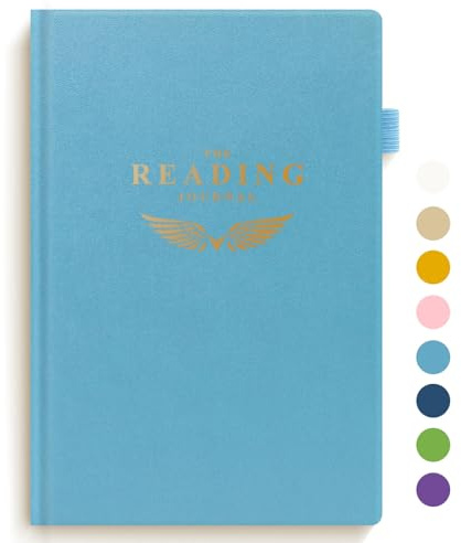 SIMVIA Läsdagbok - Elegant bokjournal läsningslogg för recensioner och läsframstegsspårning - Omtänksam present till bokälskare och läsare - 110 bokrecensioner (havsblå)