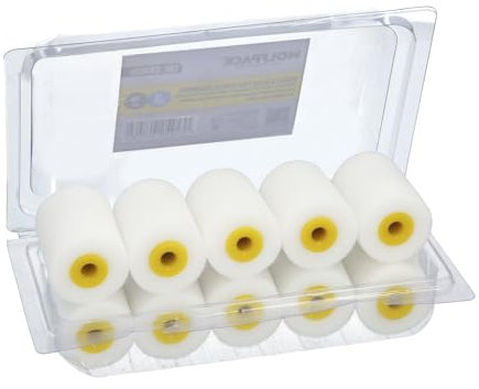 WOLFPACK LINEA PROFESIONAL Rodillo Espuma Recambio Para Esmalte Acrilico 50 mm. Set 10 Rodillos. Rodillo Espuma, Rodillo Pintura Acrilica