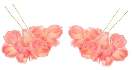 FRCOLOR Accesorios Para El Cabello Flores De Seda Horquillas Con Diseño Floral Para Novia Adornos De Novia Para Peinados