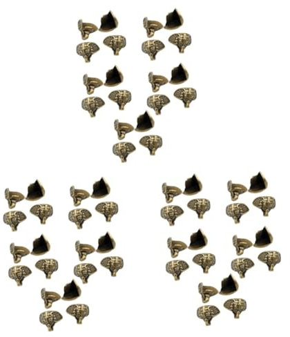 ABOOFAN 3 Series Pie De Soporte De De Joyería Accesorios para Cajas De Madera Base De Elefante Porta Utensilios En Forma De Cisne Pies De Moño Soporte De Caja De Madera 20 Piezas*3