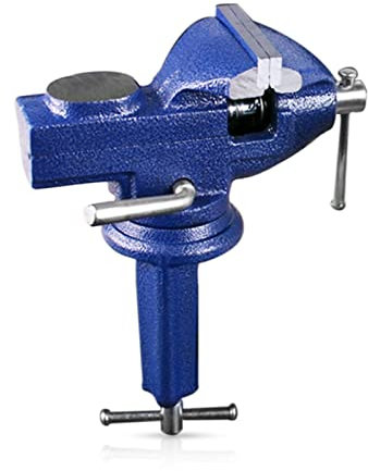 Étau d'établi robuste Tableaux rotatifs Vis Vise Muliti-Funco-Funcational Banc Vise Mini Bench Collier Vis Vise for DIY Outil de réparation fixe de l'artisanat pour le serrage de matériaux(Blauw)