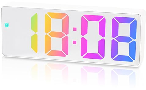 flintronic Digital väckarklocka, LED-väckarklocka, digital väckarklocka med stora siffror, bordsklocka med temperaturdisplay, digital klocka, USB-nätdriven, nattbordsklocka med snooze/justerbar