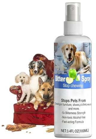 Spray Anti-Mordillage pour Chien Correction comportementale à action rapide | Spray Anti-Morsure pour Animaux Pour Canapés Chaises Meubles Tapis Protection, Stop Mordillage