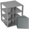 Strictly Briks Premium Gray Stackable Base Plates Age 3+ - 4 Pack 10 x 10 Baseplate Bundle with 30 Gray New and Improved 2 X 2 Stackers - Compatible with All Major Brands - Tower Construction