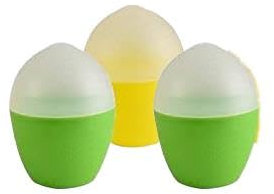 MAURY'S Set 3 Scatole Per Frigo Salva Limone Bicolore (Giallo e Verde) Plastica Chiusura Ermetica