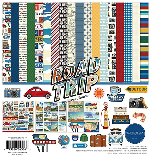 Carta Bella Collection Kit 12X12 - Road Trip
