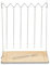 Tower T932012 Outdoor Living 6 Piece Hanging Skewers Set with Stand, Non-Stick, Stainless Steel and Hardwood, Silver