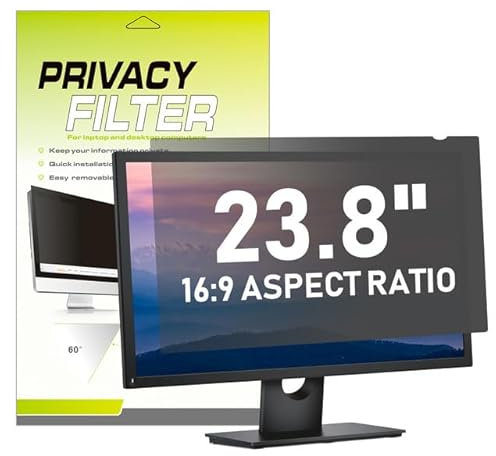 LAMA Blickschutzfilter für 23,8 Zoll Monitor, Blickschutzfolie Blickschutzfilter Computer Monitor Universal Datenschutz Bildschirmfilter mit Sichtschutz 16:9 (528x297mm)
