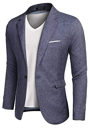 COOFANDY Men's Casual Sports Coats Lightweight Suit Blazer Jackets One Button Jacket Business