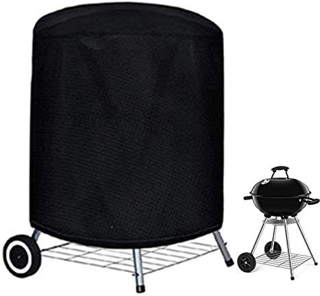 Grill Abdeckhaube wasserdichte Wasserkocher-Grillabdeckung Abdeckung 210D Oxford-Gewebe Schutzhülle Runde Grillabdeckung (38 * 40cm)