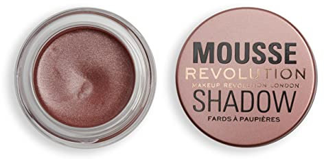 Makeup Revolution Beauty London Ombretto in Mousse, Colore Cremoso per Guance e Occhi, Formula Montata e Leggera, Da Crema a Polvere, Bronzo Ambrato, 4g