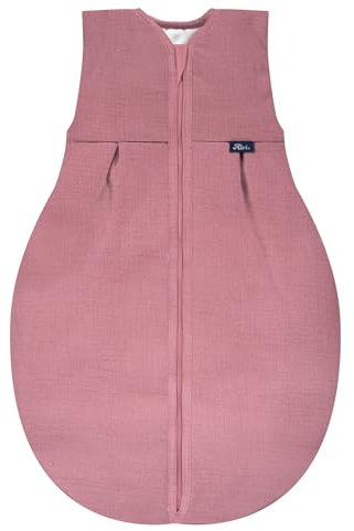 Alvi 4-Season Mull Schlafsack & Windel Blaubaer | Leichter Ganzjahresschlafsack 100% Baumwolle | Warmer Kinderschlafsack TOG 2.0 | Winterschlafsack mit Kinnschutz | Babyschlafsack