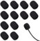 Disnace 12 Pack Headset Microphone Foam Cover, Mini Foam Microphone Windscreen, Microphone Sponge Foam Covers, Windscreens Foam Cover Set, Microphone Wind Muff for Small Lapel and Headset Microphones