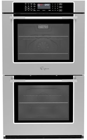 Empava 30 inch Built-In Electric Double Wall Oven, 10 Cu. ft. Capacity, True Convection, Air Fry, Self-Cleaning, Screen Touch Control
