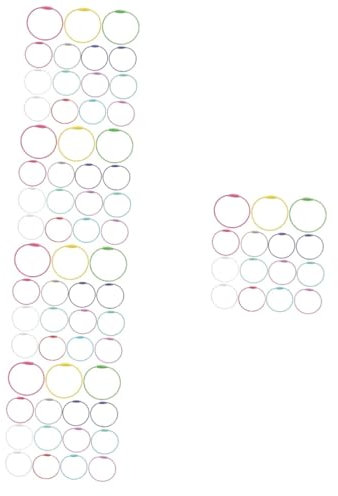 Healeved 5 Set Portachiavi Con Fune Inossidabile Bagaglio Anello Portachiavi Cavo Anelli Di Filo Multifunzionali in ​​filo Metallico Metallo 15 Pezzi*5