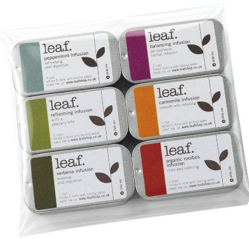 Tea Gifts: 6 Mini Herbal Infusion tins Taster Set