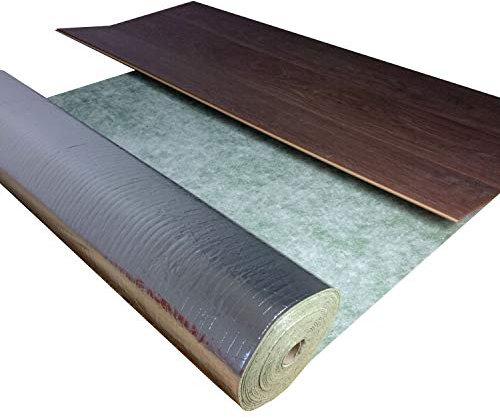 10 m² | Trittschalldämmung uficell® TOPSONIC AKUSTIC ALU - 2 mm stark - Trittschallverbesserung 22 dB - geeignet für Fußbodenheizung (2 mm Stärke, 10 m² / Rolle)