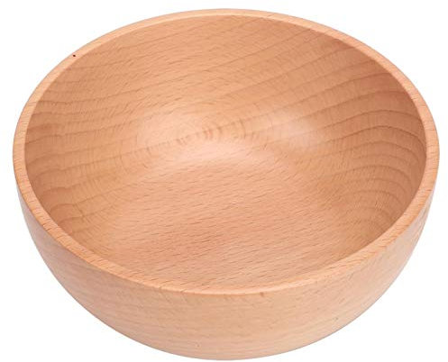 Maquer Ensaladera de Madera Juego de Cuencos para Ensalada Ensaladera, Cuenco de Madera, Cuenco de Madera Redondo para ensaladas Arroz para Sopa, Ensalada
