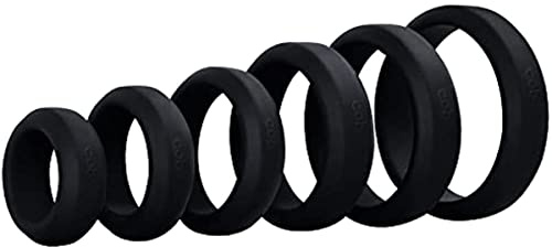6 Anello di pressione nero Accessori da ginnastica per uomo Anello di silicone nero per uomo