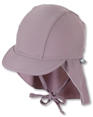 Sterntaler Schirmmütze Nacken Uni - Baby- und Kinder Mütze mit Nackenschutz und Bindeband - UV-Schutz 50+ Bademütze - Kopfbedeckung Schwimmbad und Strand - Mädchen Bademode, blasslila, Größe 51
