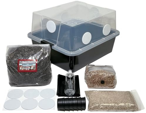 Myco Labs Svampodlingssats för monotub | Komplett svampodlingssats | för dung-älskande svampar | Inkluderar steriliserad grympåse, bulkviner, vermikulit, filter och mer! Lägg bara till sporer