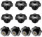 10 tornillos de estrella M8, tornillos de mariposa de 50 mm de diámetro exterior, tornillos de perilla de estrella, tuercas de mariposa, tuercas de perilla de estrella, tornillos de mariposa negros