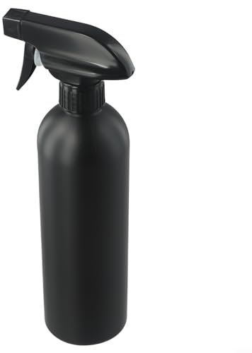 UTTASU Botella de spray negra de 500 ml, pulverizador de agua de niebla fina para peluquería, herramienta de peluquería