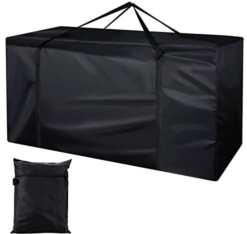 Jesustree Bolsa de Almacenamiento para Cojines Jardín, Funda Protectora Cojín para Muebles, Impermeable y Resistente al 210D Oxford, Anti-UV, para Guardar Almohadas, Árbol de Navidad
