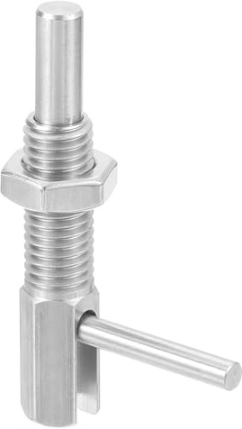 QUARKZMAN Einziehbarer Indexierungs-Spannstift, M12 l Feder-Spannstift aus Edelstahl mit Federbelasteter Riegel Teleskop-Verriegelungsstift mit Mutter für Maschinenbau Schiffbau