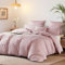 Boqingzhu Mako Satin Bettwäsche 135x200 cm Rosa Altrosa 100% Baumwolle Lyocell Seide Bettwäsche Set mit Kissenbezug 80x80cm, Atmungsaktiv & Weich, Perfekt für Sommer und Winter
