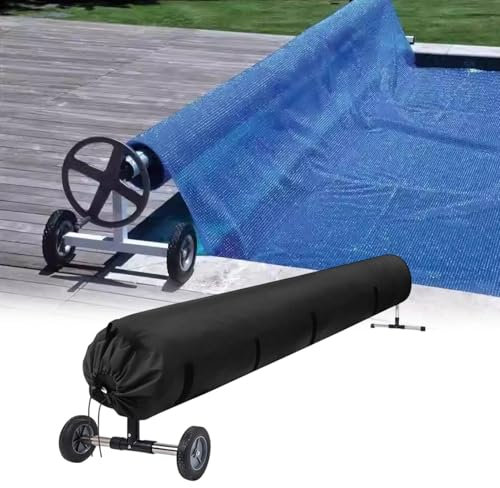 Protection pour Enrouleur Solaire Piscine, 16/18/20 Pieds Bâche Enrouleur Couverture Solaire Piscine, Bâche De Protection Solaire pour Enrouleur, Anti-Vent/Pluie/Poussière/UV