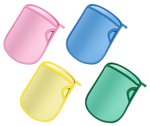 Gants de douche – Éponge de bain indolore, 4 gants de bain exfoliants | Gants de bain réutilisables pour le corps, gants de nettoyage de qualité pour les produits de toilette, les voyages, garçons et