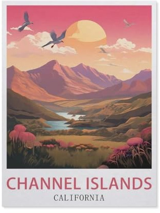 Jigsaw Puzzle 1000 Piece，Channel Islands California，Classic Puzzle DIY Kit Wood Toy Unique Gift Home Decor（75x50cm）-EV25