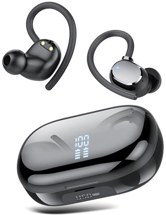 Cuffie Bluetooth Sport, 2025 Auricolari Bluetooth 5.4 con Stereo Hi-Fi, 128 Ore Cuffie Wireless con 4 ENC Cancellazione Rumore Microfono, Impermeabile IP7 Cuffiette, USB-C Cuffie In-Ear Running