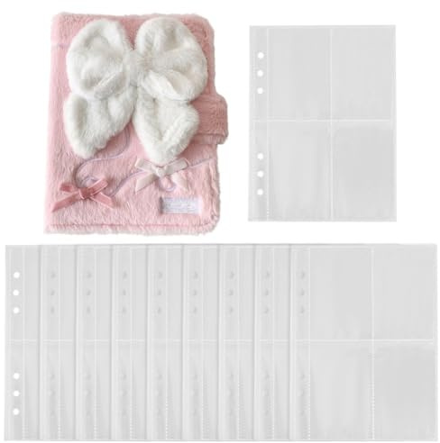 Álbum De Fotos A5, Bonito Y, Carpeta De Tarjetas Fotográficas De Peluche para Guardar Postales, Tarjetas, Papelería, Organizador De Fotos Y Artículos Pequeños.