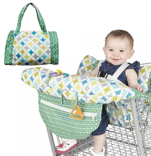 Protege Caddie Bebe, Protège Siège Chariot Bébé, Housse Chaise Haute Avec Sangles De Sécurité, Coussin De Paniers Protection Doux, Coussin De Couverture De Chaise Pliable Pour Enfant Garçon, Fille