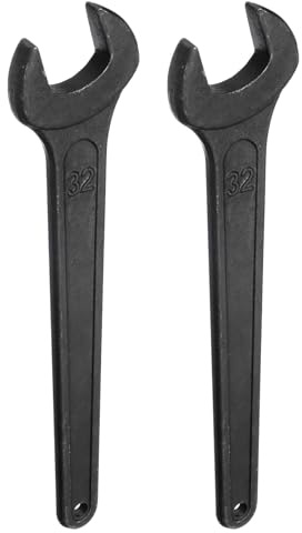 QUARKZMAN 2 Piezas Llave De Boca Fija Simple, 32 mm, Llave De Boca Abierta De Acero Al Carbón Grueso Para Reparación Automotriz Y Ensamblaje De Muebles, Negra