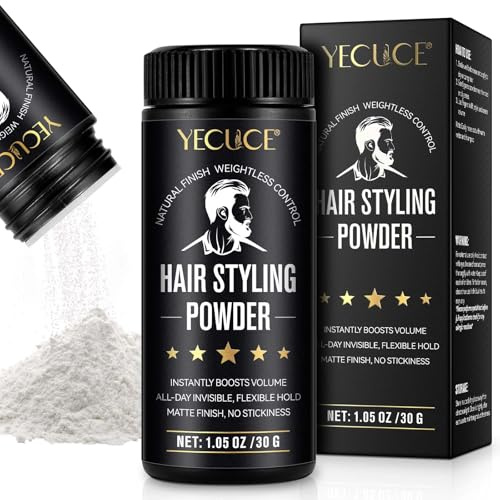 Volumen Puder Haare, Haarpuder Männer, 30g Texture Styling Powder, Matteffekt, Volumen und Textur, Long-lasting Hold, Nicht fettend Rückstände