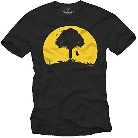 MAKAYA Magliette Divertenti t-Shirt Uomo con Stampa L