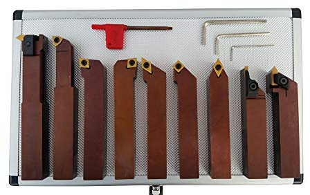 PAULIMOT Drehmeißel-Set mit Wendeplatten, 20 mm, 9-teilig