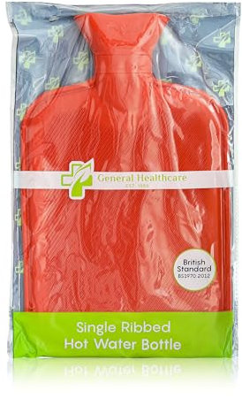Bouillotte en caoutchouc General Healthcare – Simple nervure – 2 litres