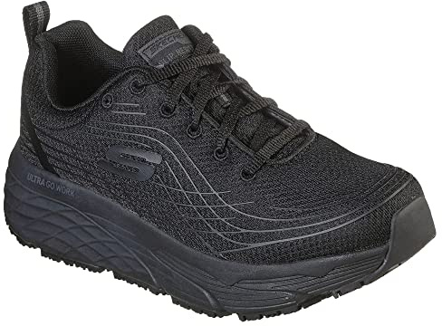 Skechers Women's Work Relaxed Fit Max Cusioning Elite Sr Outsole, Black, 7