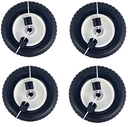 (Set of 4) 8 Flat Free Tires 2.50-4 Flat Free All Purpose Tires - Hand Truck, Dolly, Utility Cart Tire on Wheel Assembly
