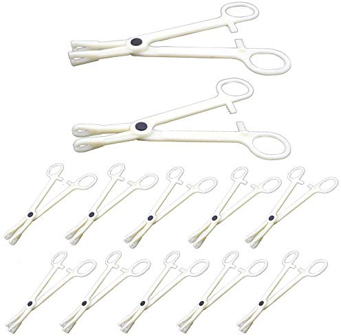 NA 12 Pcs Body Piercing Clamps Disposable Navel Open Pliers Piercing Tools for Tattoo(6 Pcs Round Open Pliers And 6 Pcs Triangle Open Pliers)