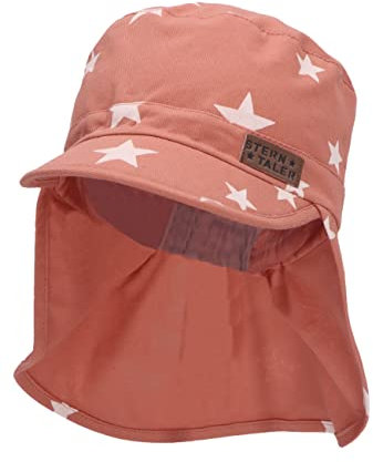 Sterntaler Unisex Kinder Schirmmütze Nackensch. Sterne Kindermütze, Rost, 51 EU